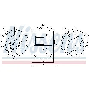 Elektromotor, ventilator kabine NISSENS NIS 87768 IC-F71362