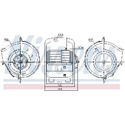 Elektromotor, ventilator kabine NISSENS NIS 87768 IC-F71362