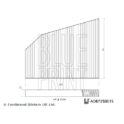 Filter, vazduh unutrašnjeg prostora BLUE PRINT ADBP250015 IC-G0S8XA