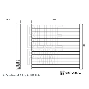 Filter, vazduh unutrašnjeg prostora BLUE PRINT ADBP250057 IC-G110IJ
