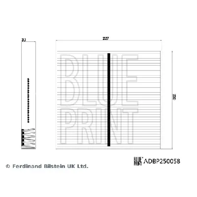 Filter, vazduh unutrašnjeg prostora BLUE PRINT ADBP250058 IC-G110IK