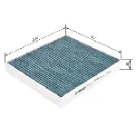 Filter, vazduh unutrašnjeg prostora BOSCH 0 986 628 519 IC-E21EE7