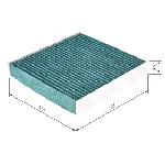 Filter, vazduh unutrašnjeg prostora BOSCH 0 986 628 531 IC-E35DE6