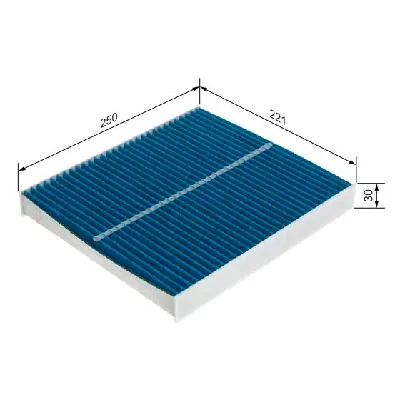 Filter, vazduh unutrašnjeg prostora BOSCH 0 986 628 566 IC-G0X5F2