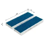 Filter, vazduh unutrašnjeg prostora BOSCH 0 986 628 568 IC-G0XFKF