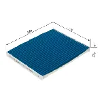 Filter, vazduh unutrašnjeg prostora BOSCH 0 986 628 572 IC-G0XFKG