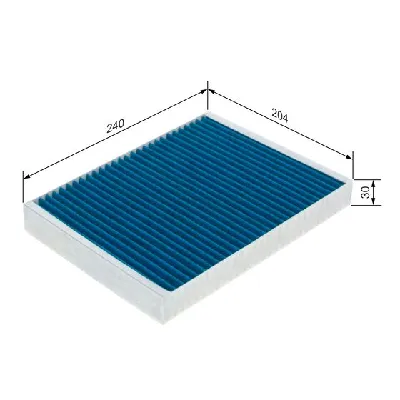 Filter, vazduh unutrašnjeg prostora BOSCH 0 986 628 573 IC-G0X5F4