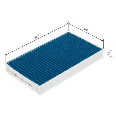 Filter, vazduh unutrašnjeg prostora BOSCH 0 986 628 583 IC-G0X5F1