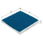 Filter, vazduh unutrašnjeg prostora BOSCH 0 986 628 584 IC-G0X5F5