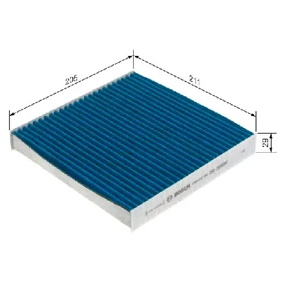 Filter, vazduh unutrašnjeg prostora BOSCH 0 986 628 584 IC-G0X5F5