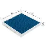 Filter, vazduh unutrašnjeg prostora BOSCH 0 986 628 588 IC-G0X5F7