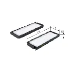 Filter, vazduh unutrašnjeg prostora BOSCH 1 987 431 176 IC-D11505