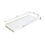 Filter, vazduh unutrašnjeg prostora BOSCH 1 987 431 208 IC-D208A8