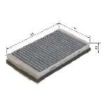 Filter, vazduh unutrašnjeg prostora BOSCH 1 987 431 452 IC-B49990