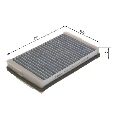 Filter, vazduh unutrašnjeg prostora BOSCH 1 987 431 452 IC-B49990