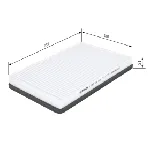 Filter, vazduh unutrašnjeg prostora BOSCH 1 987 432 013 IC-A7C453