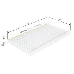 Filter, vazduh unutrašnjeg prostora BOSCH 1 987 432 015 IC-A7C459