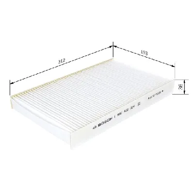 Filter, vazduh unutrašnjeg prostora BOSCH 1 987 432 024 IC-A7C45B