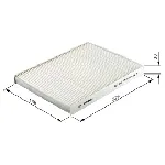 Filter, vazduh unutrašnjeg prostora BOSCH 1 987 432 039 IC-A7C46D