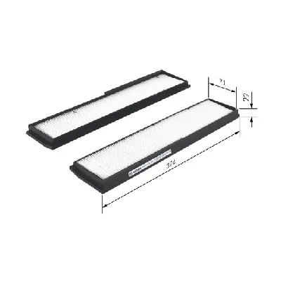 Filter, vazduh unutrašnjeg prostora BOSCH 1 987 432 051 IC-A7C48E