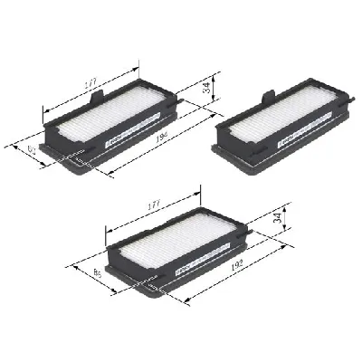 Filter, vazduh unutrašnjeg prostora BOSCH 1 987 432 060 IC-A7C4A0