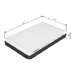 Filter, vazduh unutrašnjeg prostora BOSCH 1 987 432 062 IC-A7C4A1