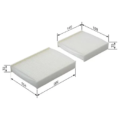 Filter, vazduh unutrašnjeg prostora BOSCH 1 987 432 136 IC-C2F4A8