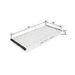 Filter, vazduh unutrašnjeg prostora BOSCH 1 987 432 151 IC-A7C478