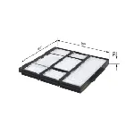 Filter, vazduh unutrašnjeg prostora BOSCH 1 987 432 155 IC-C2F47A