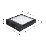 Filter, vazduh unutrašnjeg prostora BOSCH 1 987 432 157 IC-C2F50A