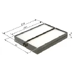 Filter, vazduh unutrašnjeg prostora BOSCH 1 987 432 160 IC-C2F458