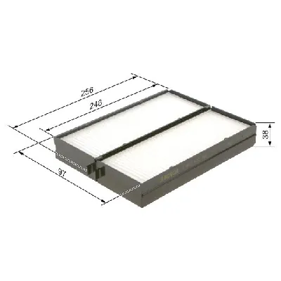 Filter, vazduh unutrašnjeg prostora BOSCH 1 987 432 160 IC-C2F458