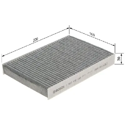 Filter, vazduh unutrašnjeg prostora BOSCH 1 987 432 197 IC-C2F4F2