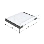 Filter, vazduh unutrašnjeg prostora BOSCH 1 987 432 204 IC-C2F4F8