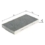 Filter, vazduh unutrašnjeg prostora BOSCH 1 987 432 303 IC-A7C479