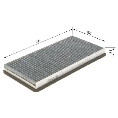 Filter, vazduh unutrašnjeg prostora BOSCH 1 987 432 307 IC-A7C49C