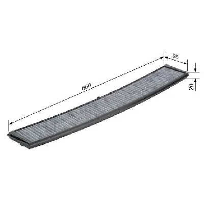 Filter, vazduh unutrašnjeg prostora BOSCH 1 987 432 336 IC-A7C48C