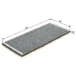 Filter, vazduh unutrašnjeg prostora BOSCH 1 987 432 343 IC-C430A3