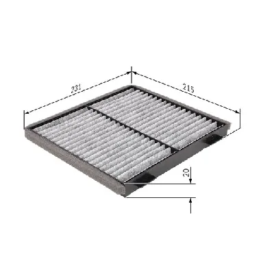 Filter, vazduh unutrašnjeg prostora BOSCH 1 987 432 363 IC-C430A5