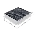 Filter, vazduh unutrašnjeg prostora BOSCH 1 987 432 364 IC-A7C48A