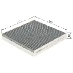 Filter, vazduh unutrašnjeg prostora BOSCH 1 987 432 380 IC-A7C48D
