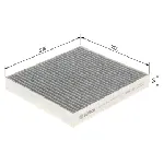 Filter, vazduh unutrašnjeg prostora BOSCH 1 987 432 416 IC-C2F4E4