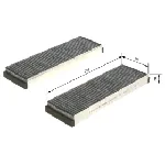 Filter, vazduh unutrašnjeg prostora BOSCH 1 987 432 422 IC-A7C4C3