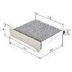 Filter, vazduh unutrašnjeg prostora BOSCH 1 987 432 426 IC-B567FE