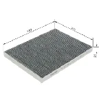 Filter, vazduh unutrašnjeg prostora BOSCH 1 987 432 497 IC-C2F46D