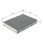 Filter, vazduh unutrašnjeg prostora BOSCH 1 987 432 538 IC-E1AA67
