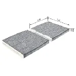 Filter, vazduh unutrašnjeg prostora BOSCH 1 987 432 542 IC-D168C5