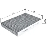 Filter, vazduh unutrašnjeg prostora BOSCH 1 987 432 549 IC-CFA168