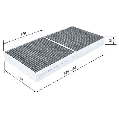 Filter, vazduh unutrašnjeg prostora BOSCH 1 987 432 571 IC-D1F819