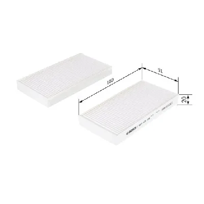 Filter, vazduh unutrašnjeg prostora BOSCH 1 987 435 008 IC-DE32BE